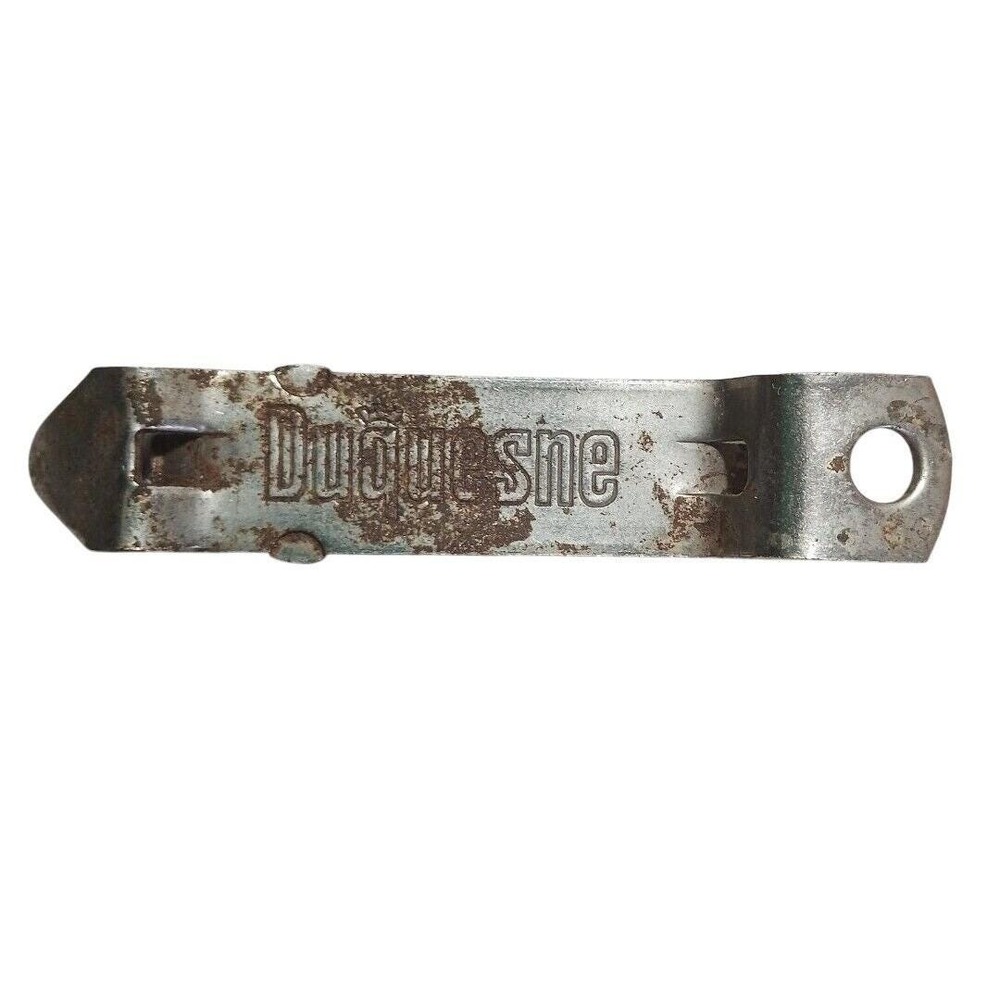 Duquesne Beer Ekco Chicago Vintage‎ Metal Church Key Bottle Can Opener Silver